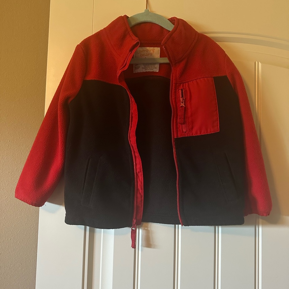 jumping beans Red and Black Puffer Jacket for Kids